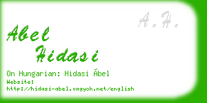abel hidasi business card